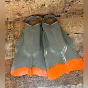 DAFIN Swim Fins PRO MODEL Medium 7-8 Orange Gray Surf Bodyboard Snorkel Dive